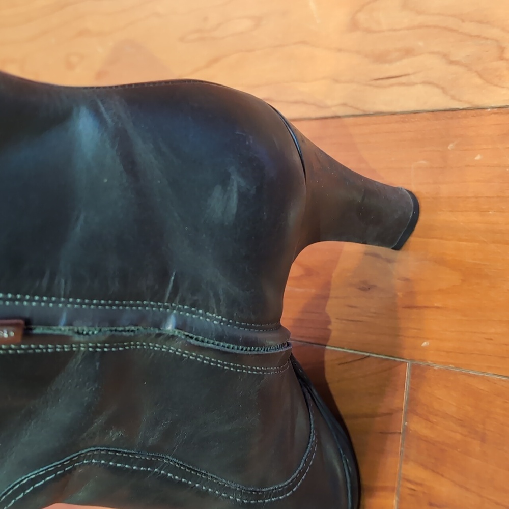 Ladies Geox Gray Leather Boots Size 38 - Picture 11 of 16